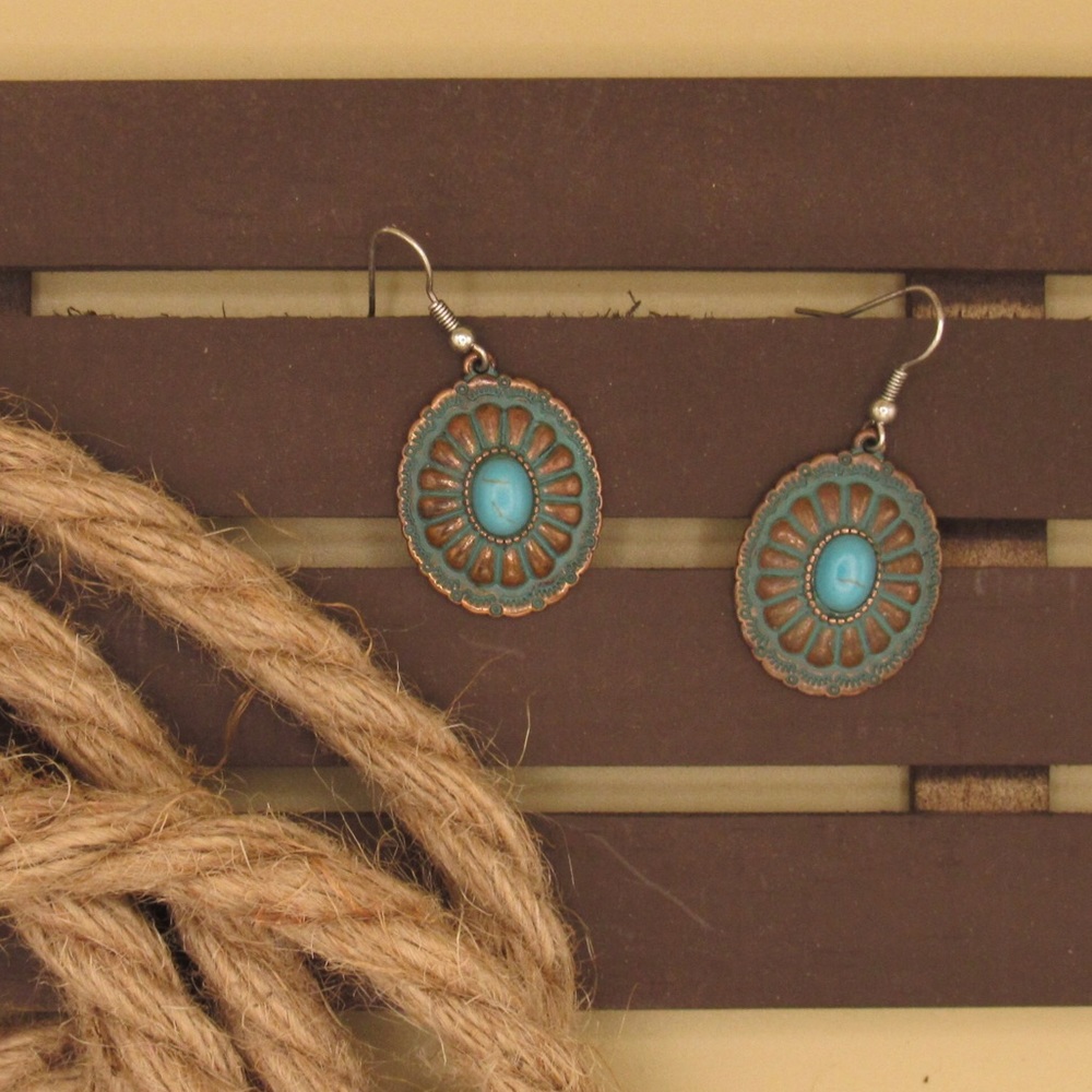 Western Concho Earrings